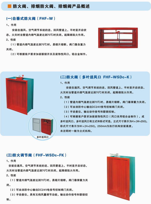 龍勤防火閥參數(shù)選型表